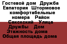 Гостевой дом “Дружба“, Евпатория, Штормовое, комфортабельные номера › Район ­ Сакскский › Улица ­ Дружбы › Дом ­ 24 › Этажность дома ­ 2 › Общая площадь дома ­ 20 › Площадь участка ­ 10 › Цена ­ 1 000 - Крым, Евпатория Недвижимость » Дома, коттеджи, дачи аренда   . Крым